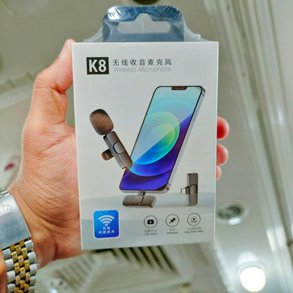 K8 Wireless Lavalier Microphone – Noise Reduction for Video Recording