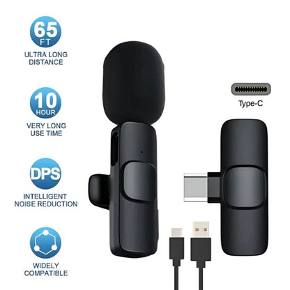 K8 Wireless Lavalier Microphone – Noise Reduction for Video Recording