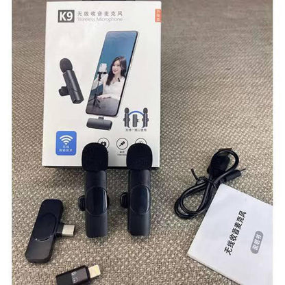 K9 Wireless Lavalier Microphone for iPhone & Android – Noise Reduction